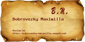 Bobrovszky Maximilla névjegykártya